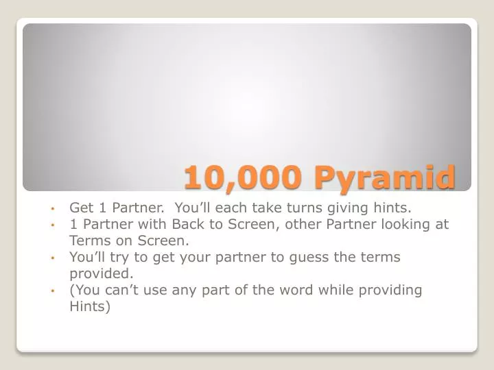 10 000 pyramid