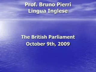 Prof. Bruno Pierri Lingua Inglese