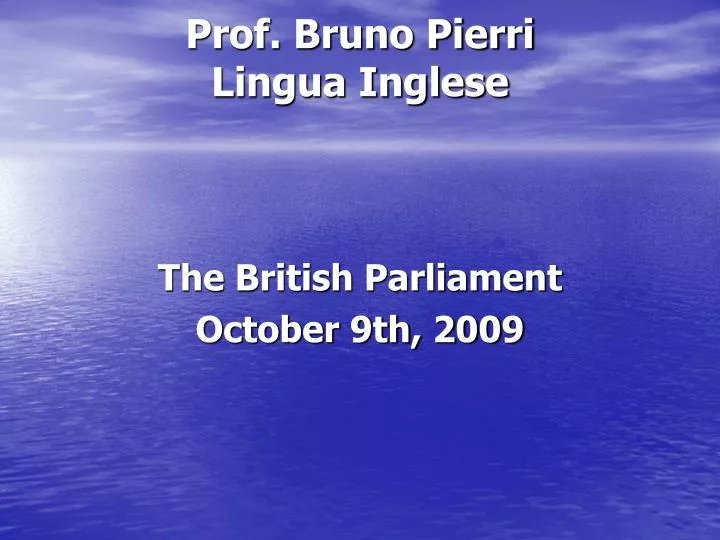 prof bruno pierri lingua inglese