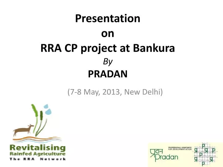 presentation on rra cp project at bankura by pradan