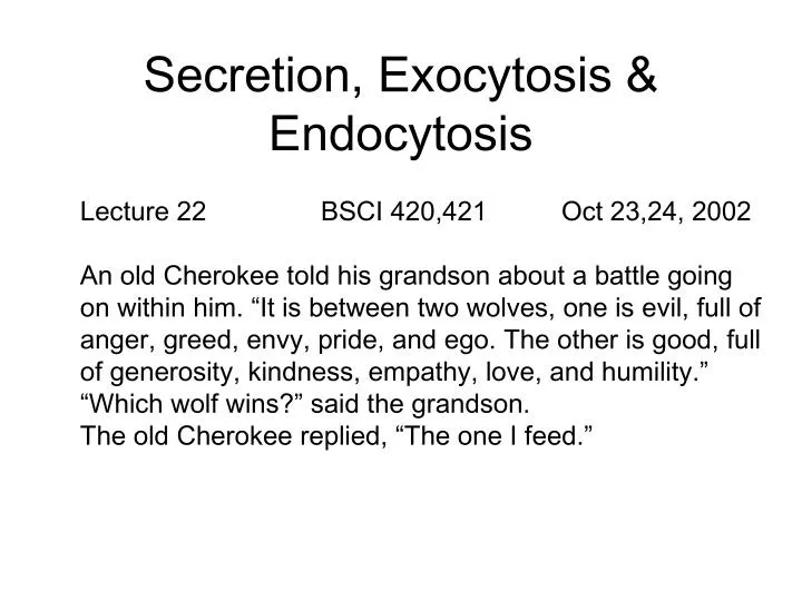 secretion exocytosis endocytosis