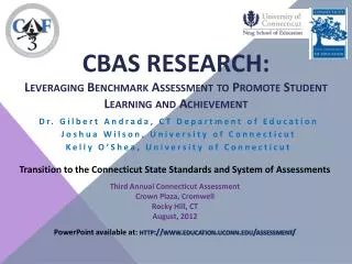 CBAS RESEARCH: Leveraging Benchmark Assessment to Promote Student Learning and Achievement