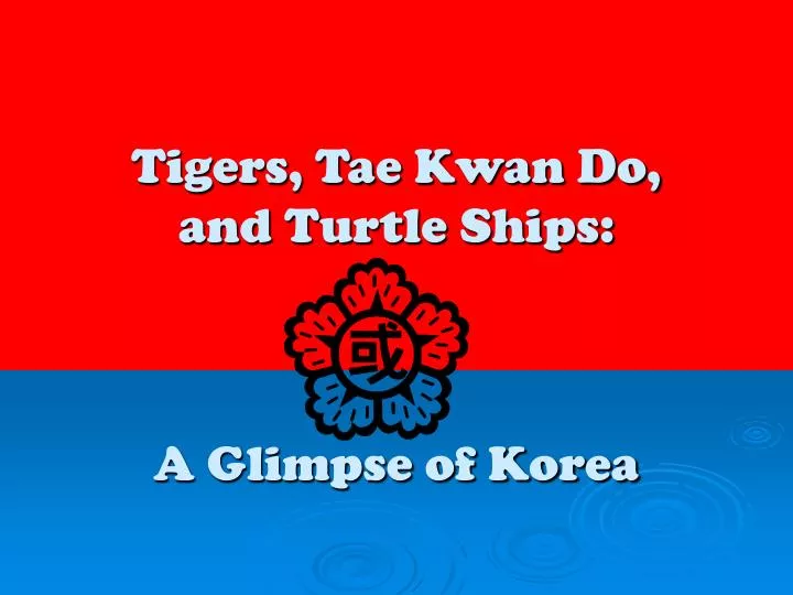 tigers tae kwan do and turtle ships a glimpse of korea