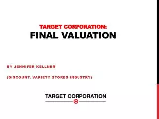 Target Corporation: final valuation