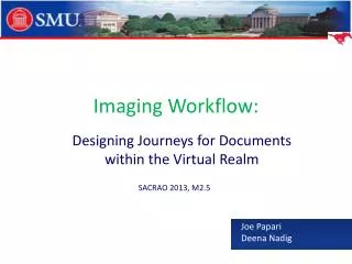 Imaging Workflow: