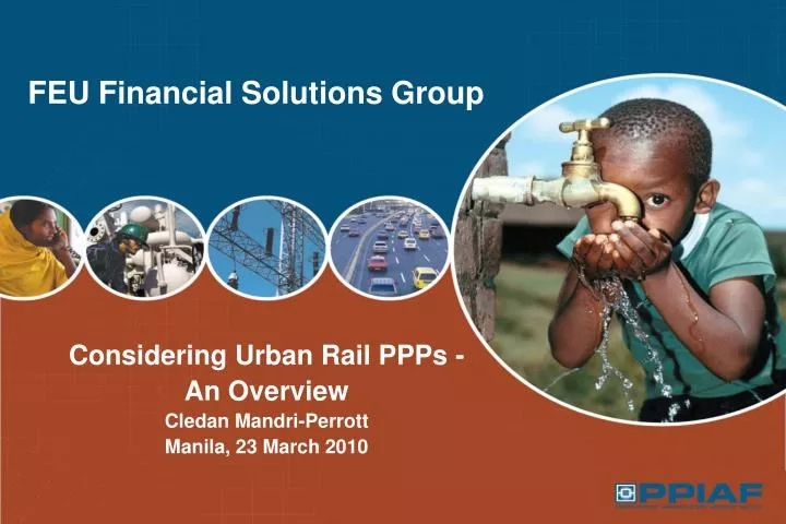 considering urban rail ppps an overview cledan mandri perrott manila 23 march 2010