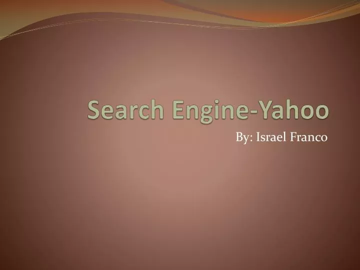 search engine yahoo