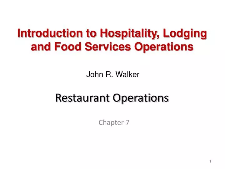 restaurant operations