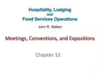 Meetings, Conventions, and Expositions