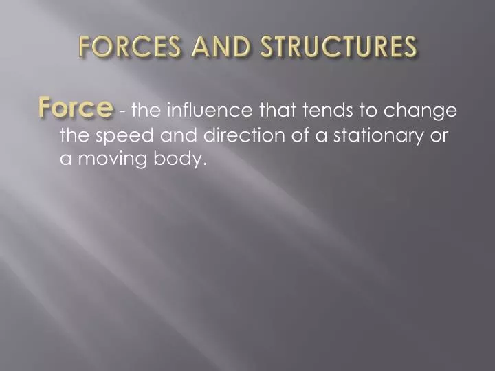 forces and structures