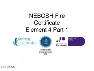 NEBOSH Fire Certificate Element 4 Part 1
