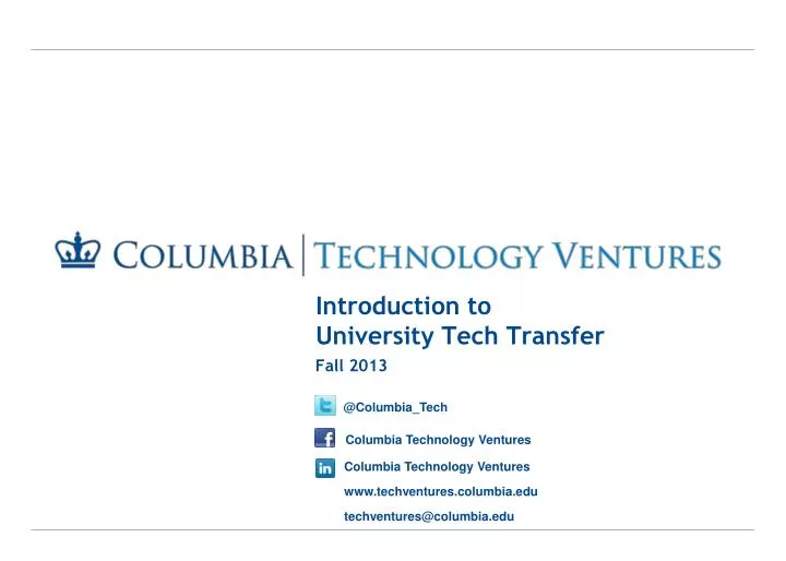 introduction to university tech transfer