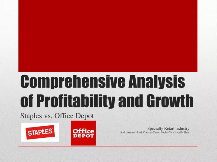 comprehensive analysis of profitability and growth