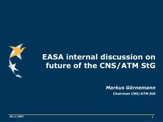 EASA internal discussion on future of the CNS/ATM StG