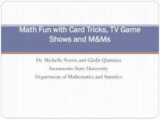 Math Fun with Card Tricks, TV Game Shows and M&amp;Ms