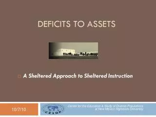 Deficits to Assets