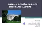 Inspection, Evaluation, and Performance Auditing - slide 1