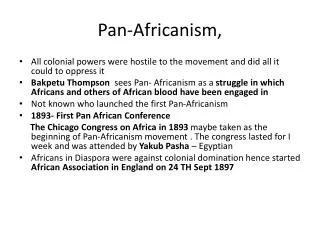 Pan- Africanism ,