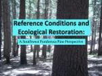 Reference Conditions and Ecological Restoration: