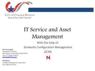 IT Service and Asset Management