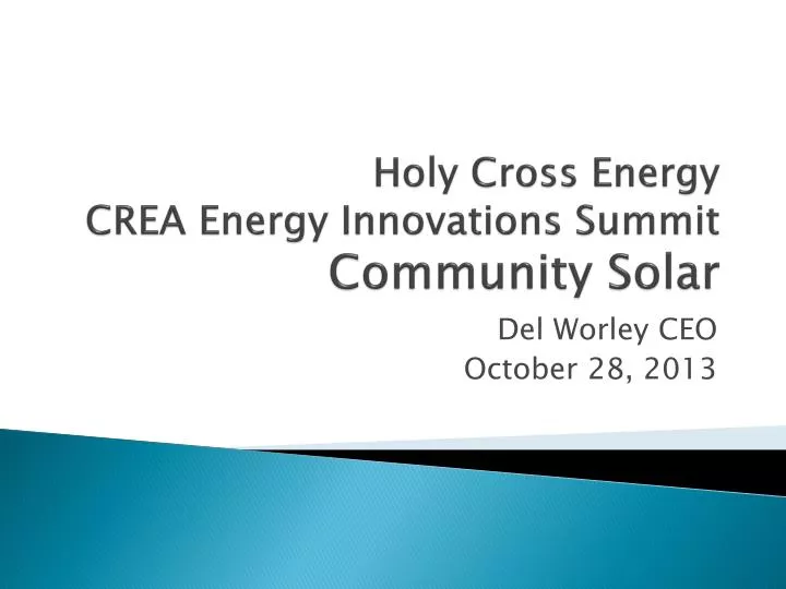 holy cross energy crea energy innovations summit community solar