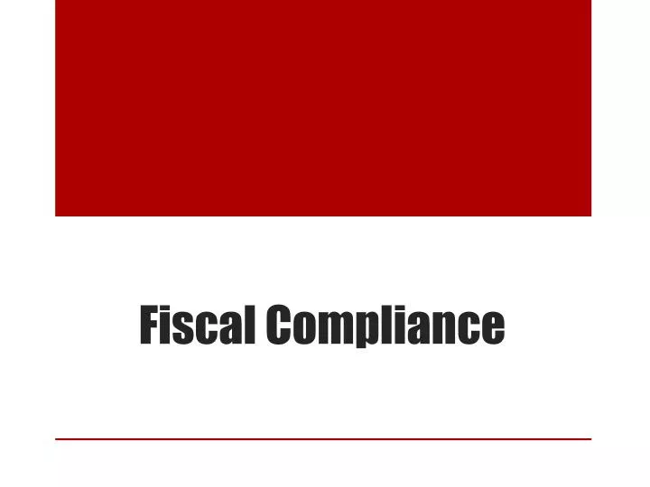 fiscal compliance