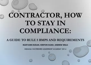 Contractor, how to stay in compliance: