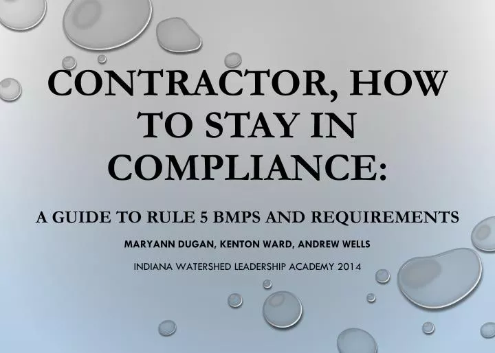 contractor how to stay in compliance