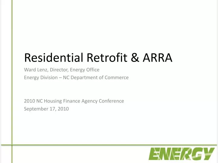 residential retrofit arra