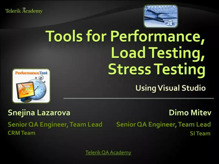 tools for performance load testing stress testing using visual studio