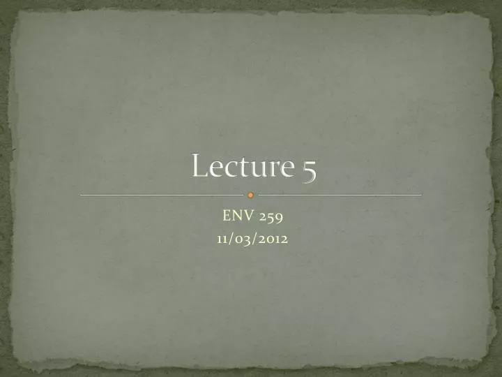 lecture 5