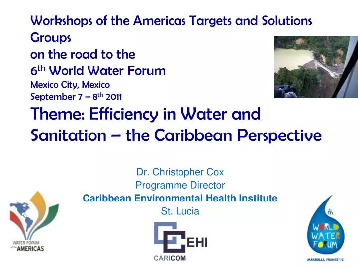 dr christopher cox programme director caribbean environmental health institute st lucia