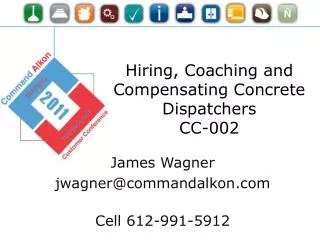 Hiring, Coaching and Compensating Concrete Dispatchers CC-002
