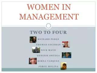 WOMEN IN MANAGEMENT