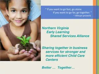 Northern Virginia Early Learning Shared Services Alliance