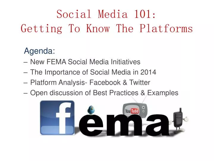 social media 101 getting t o know t he p latforms