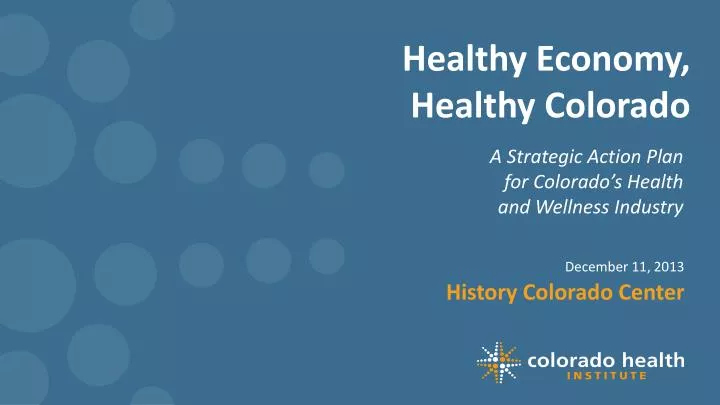 healthy economy healthy colorado