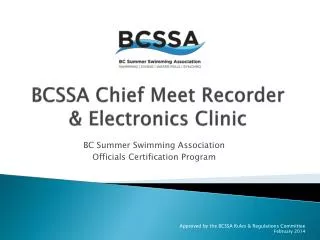 BCSSA Chief Meet Recorder &amp; Electronics Clinic