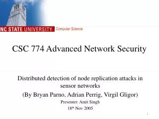 CSC 774 Advanced Network Security
