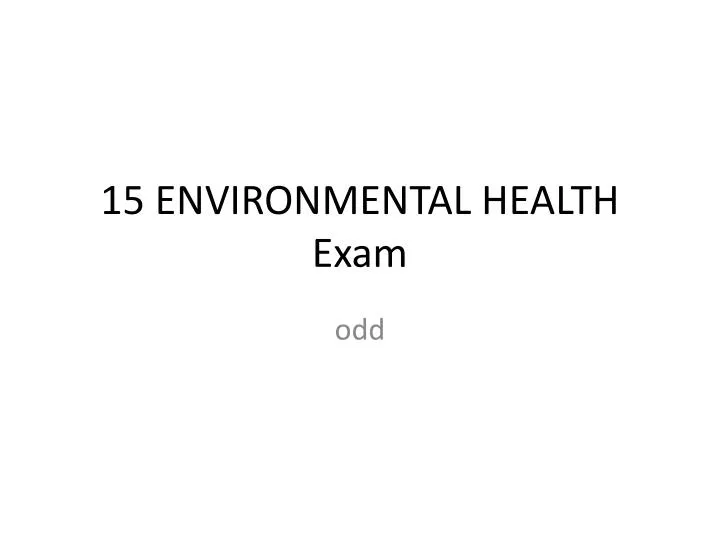 15 environmental health exam