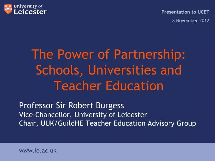 the power of partnership schools universities and teacher education