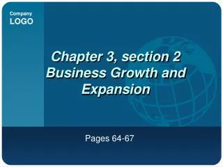 Chapter 3, section 2 Business Growth and Expansion