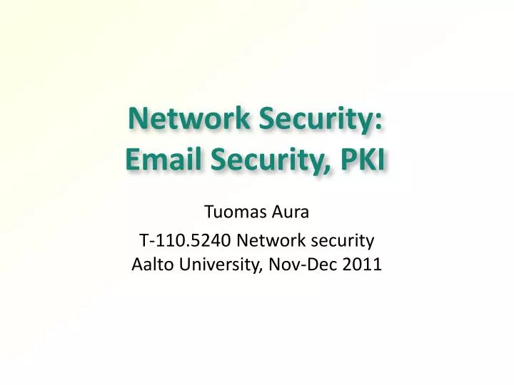 network security email security pki