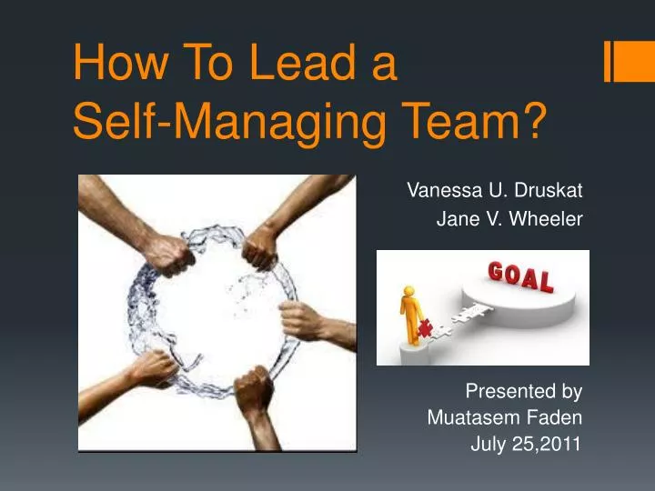 how to lead a self m anaging team