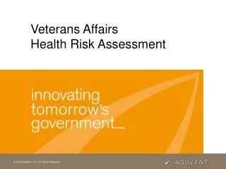Veterans Affairs Health Risk Assessment