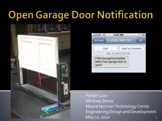 Open Garage Door Notification