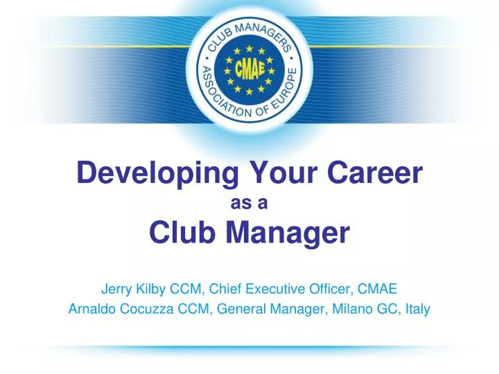developing your career as a club manager