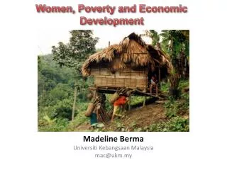 Women, Poverty and Economic Development