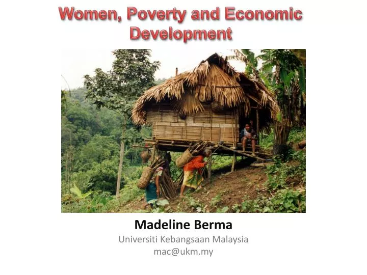 women poverty and economic development
