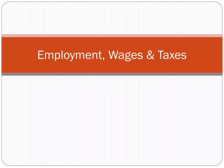 employment wages taxes